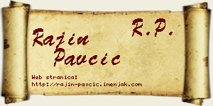 Rajin Pavčić vizit kartica